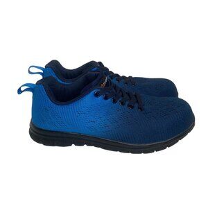 DYKHMILY Steel Toe Blue Ombre Work Sneaker Womens Size 7 Lightweight Anti-Skid